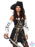 Black Sea Buccaneer Costume 4-Piece Set by Leg Avenue