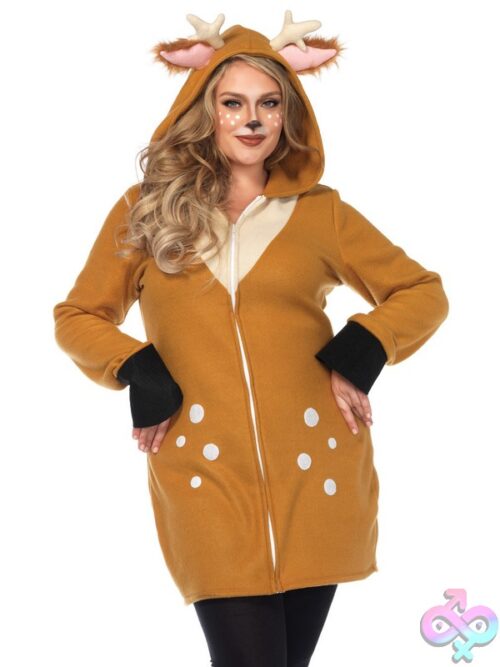 Plus Size Pc Cozy Fawn Costume By Leg Avenue — Playful Themed Lingerie Costume