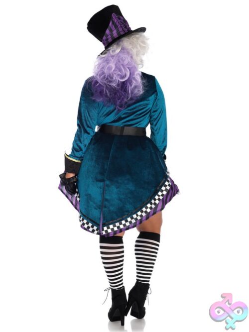 Plus Size 4 Pc Delightful Hatter Costume