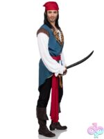 Mens 3 Pc Pirate Scoundrel Costume