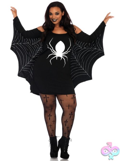 Plus Size Jersey Spiderweb Dress