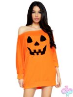 Pumpkin Dress Jersey Mini by Leg Avenue — flirty Halloween lingerie