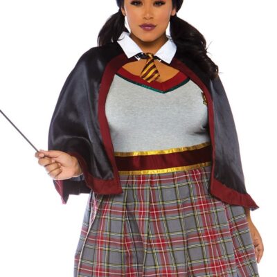 Plus Size PC Spellbinding School Girl Costume by Leg Avenue — full look front view