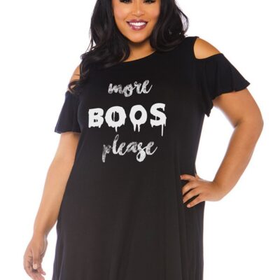 Jersey dress pockets and keyhole bodice plus size by Leg Avenue