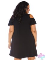 Plus Size More Boos Jersey Dress Pockets and Keyhole Bodice