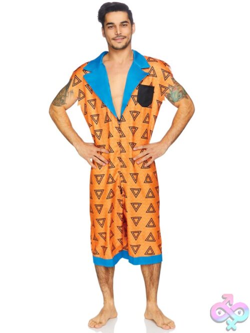Mens 1 Pc Bedrock Bro Costume