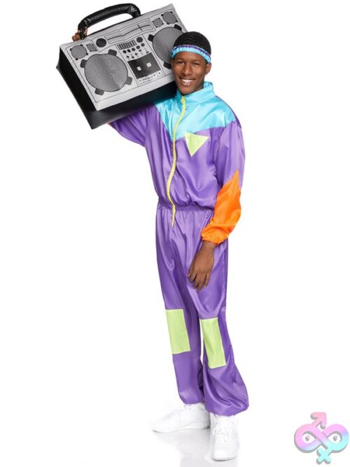 Mens 2 Pc Awesome 80S Track Suit Costume