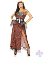 5 Piece Deluxe Day of the Dead Beauty Costume