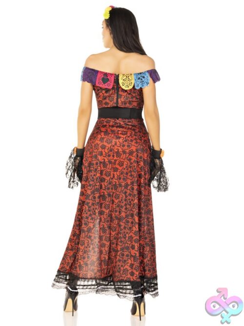5 Piece Deluxe Day Of The Dead Beauty Costume