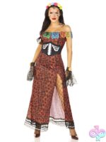5 Piece Deluxe Day of the Dead Beauty Costume