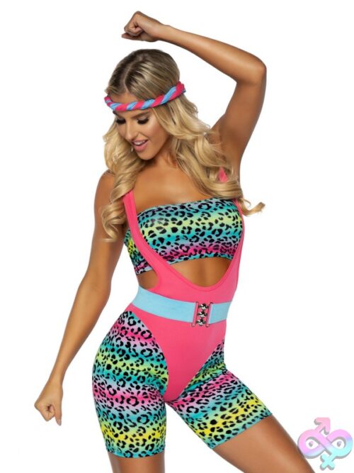 4 Piece 80S Cardio Cutie Costume