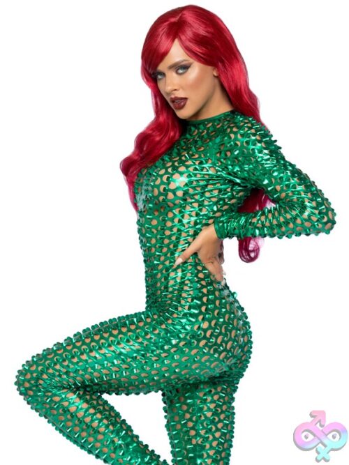 Laser Cut Metallic Catsuit