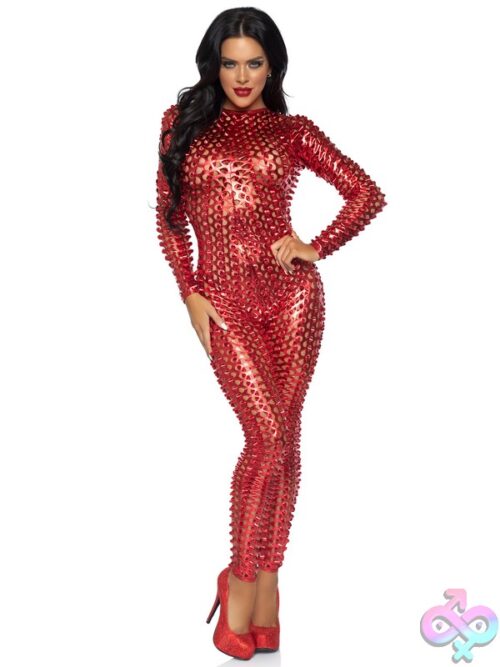 Laser Cut Metallic Catsuit