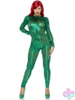 Laser Cut Metallic Catsuit