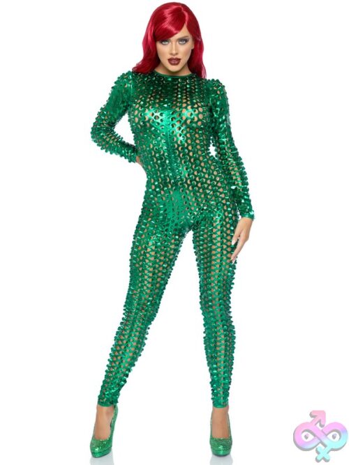 Laser Cut Metallic Catsuit