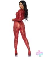 Laser Cut Metallic Catsuit