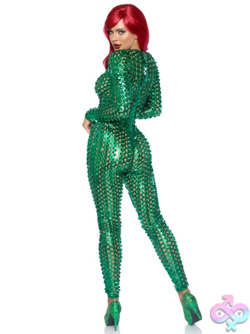 Laser Cut Metallic Catsuit