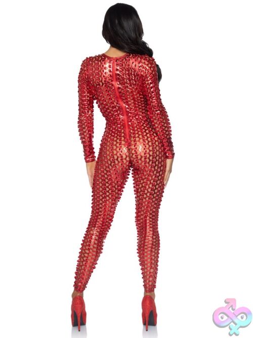 Laser Cut Metallic Catsuit