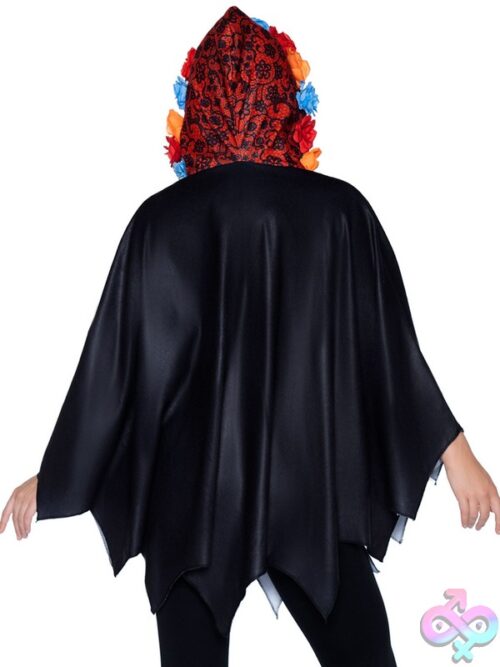 1 Piece Day Of The Dead Poncho Costume