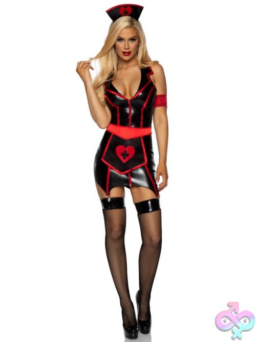 4 Piece Naughty Nurse Costume
