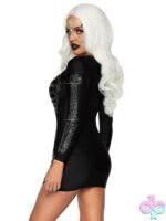 1 Piece Spandex Rhinestone Skeleton Dress Costume