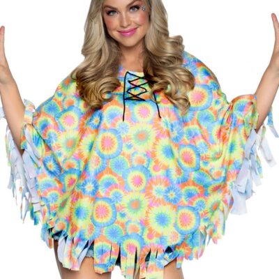 Poncho Costume 2 Piece Hippie Poncho Costume by Leg Avenue