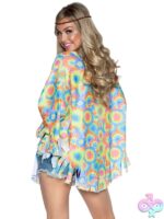 2 Piece Hippie Poncho Costume