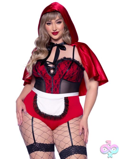 Plus Size 3 Pc Naughty Miss Red Costume