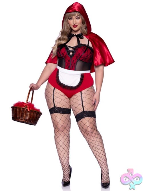 Plus Size 3 Pc Naughty Miss Red Costume