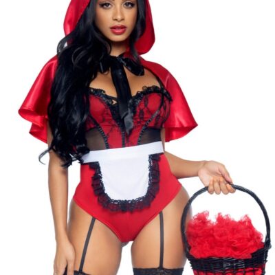Naughty Miss Red Costume 3 Piece Set by Leg Avenue