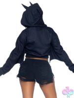 Bat Cropped Hoodie