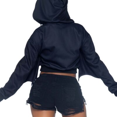 Bat Cropped Hoodie
