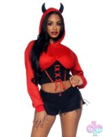 Cropped Hoodie Devil costume accessory by Leg Avenue lingerie