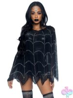Sheer Rhinestone Spiderweb Poncho by Leg Avenue — spiderweb poncho lingerie cover-up