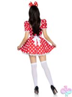 2 Piece Polka Dot Dress Ruched Sweetheart Bodice and Bow Headband