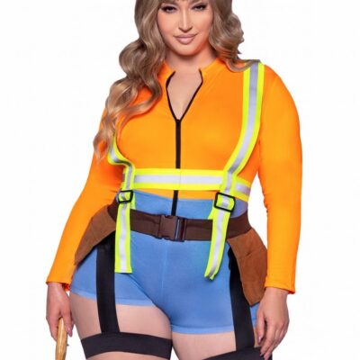 Plus Size 2 Pc Nailed It Construction Worker Costume by Leg Avenue