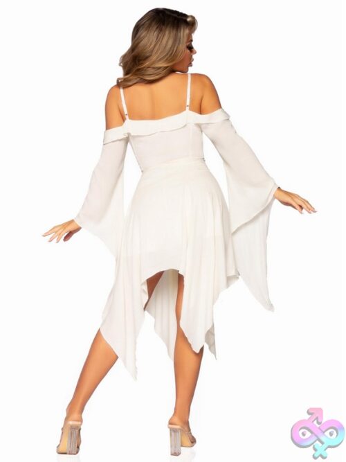 Cotton Gauze Bell Sleeved Peasant Dress