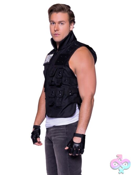 Mens 2 Pc Swat Commander Costume