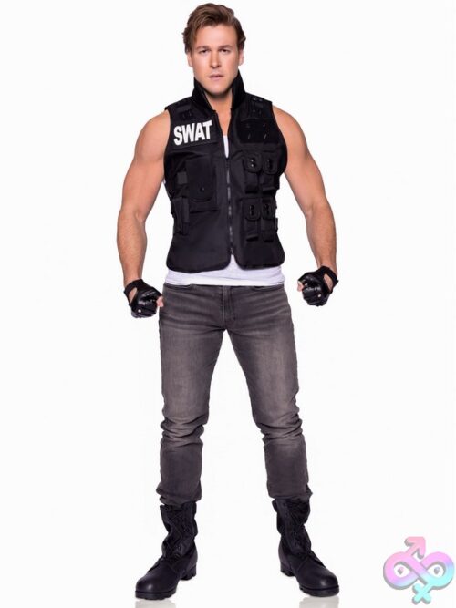 Mens 2 Pc Swat Commander Costume