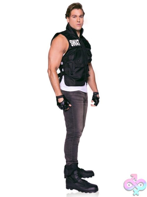 Mens 2 Pc Swat Commander Costume