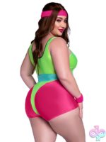 Plus Size 4 Pc 80s Workout Hottie Costume