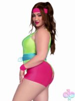 Plus Size 4 Pc 80s Workout Hottie Costume