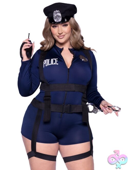 Pc Handcuff Hottie Costume Plus Size By Leg Avenue — Themed Lingerie Set With Handcuff Accessories