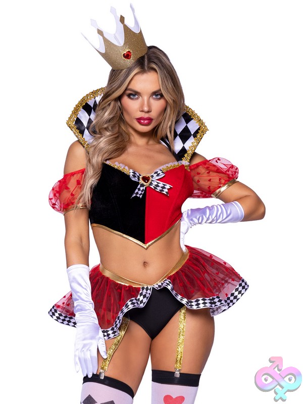 Discreet-Toys-Leg-Avenue-Costume-87138_001_011 Wicked Wonderland Queen Costume 3 Piece Set By Leg Avenue