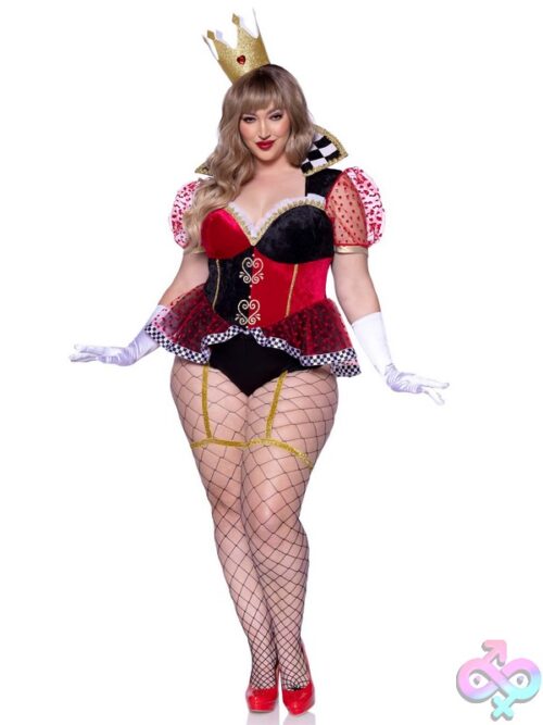 Plus Size 2 Pc Ravishing Red Queen Costume