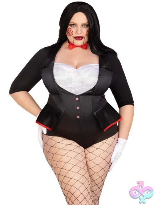 Plus Size 2 Pc Pretty Puppet Costume By Leg Avenue — Full Front View