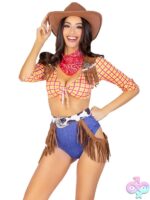 5 Piece Playful Cowboy Costume by Leg Avenue — themed lingerie costume