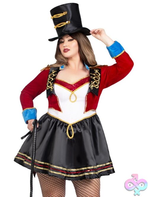 Classic-Ringmaster Costume Plus Size 2 Pc By Leg Avenue