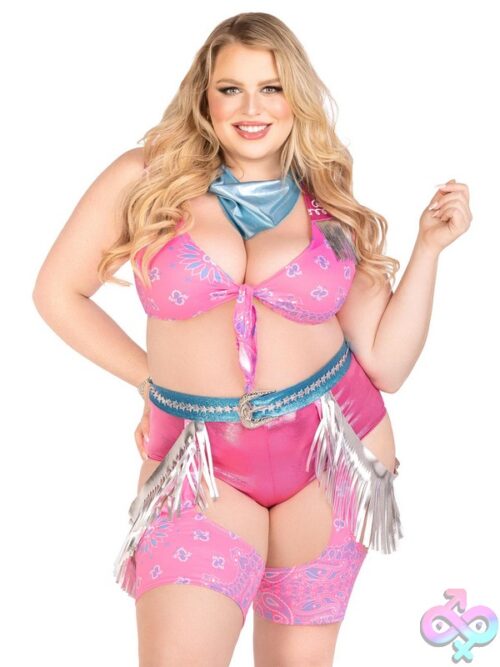 Plus Size 4 Pc Space Cowgirl Costume