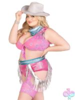 Plus Size 4 Pc Space Cowgirl Costume